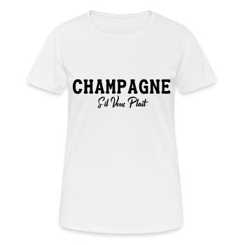 s'il vous plaît tee shirt - T-shirt respirant Femme - blanc - Devant - AI Model Female 172 dark (172cm)