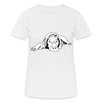 Pointer German Shorthair - Women's Breathable T-Shirt - white - Front - AI Model Female 172 dark (172cm)