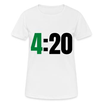 4 20 - T-shirt respirant Femme - blanc - Devant - AI Model Female 172 dark (172cm)