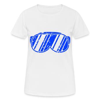 Ski Goggles - Women's Breathable T-Shirt - white - Front - AI Model Female 172 dark (172cm)