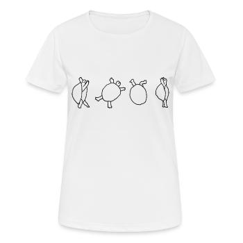 Roue - T-shirt respirant Femme - blanc - Devant - AI Model Female 172 dark (172cm)