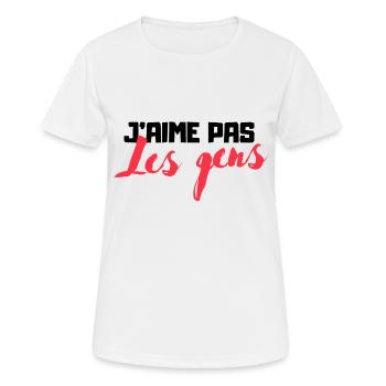 Anti-social - T-shirt humoristique - T-shirt respirant Femme - blanc - Devant - AI Model Female 172 dark (172cm)