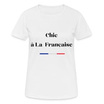 Chic à la française - T-shirt respirant Femme - blanc - Devant - AI Model Female 172 dark (172cm)