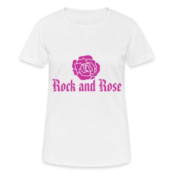 Rock and Rose - pink - Women's Breathable T-Shirt - white - Front - AI Model Female 172 dark (172cm)
