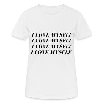 I love Myself - Women's Breathable T-Shirt - white - Front - AI Model Female 172 dark (172cm)