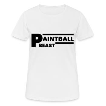 Paintball Airsoft - Frauen T-Shirt atmungsaktiv - Weiß - Vorne - AI Model Female 172 dark (172cm)