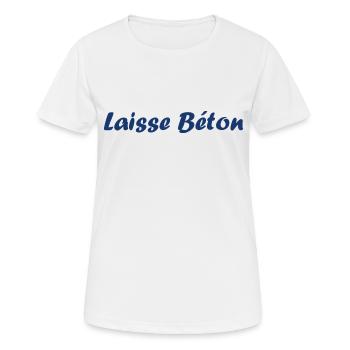Laisse béton - T-shirt respirant Femme - blanc - Devant - AI Model Female 172 dark (172cm)