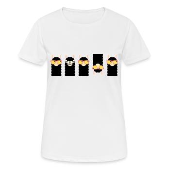Die verrückten Alpakas in schwarz - Frauen T-Shirt atmungsaktiv - Weiß - Vorne - AI Model Female 172 dark (172cm)