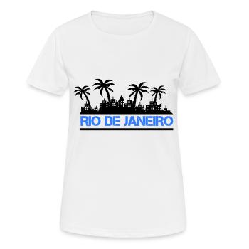Rio de Janeiro - T-shirt respirant Femme - blanc - Devant - AI Model Female 172 dark (172cm)