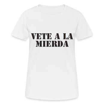 spanisch - Frauen T-Shirt atmungsaktiv - Weiß - Vorne - AI Model Female 172 dark (172cm)