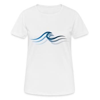 Vague vague Surf Eau Rat Surfer - T-shirt respirant Femme - blanc - Devant - AI Model Female 172 dark (172cm)