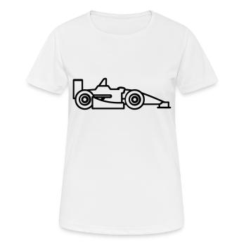 F1-Rennwagen - Frauen T-Shirt atmungsaktiv - Weiß - Vorne - AI Model Female 172 dark (172cm)