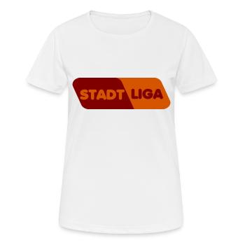 Statement logo STADTLIGA - T-shirt respirant Femme - blanc - Devant - AI Model Female 172 dark (172cm)