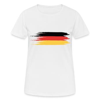 Germany Flag - Women's Breathable T-Shirt - white - Front - AI Model Female 172 dark (172cm)