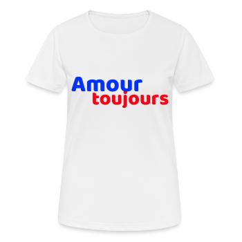 Amour Toujours - T-shirt respirant Femme - blanc - Devant - AI Model Female 172 dark (172cm)