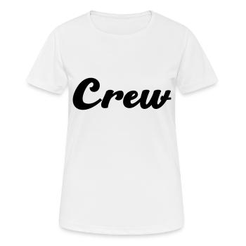crew - Frauen T-Shirt atmungsaktiv - Weiß - Vorne - AI Model Female 172 dark (172cm)
