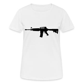 Rifle M-16 - T-shirt respirant Femme - blanc - Devant - AI Model Female 172 dark (172cm)