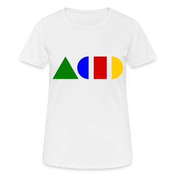 ACID - Frauen T-Shirt atmungsaktiv - Weiß - Vorne - AI Model Female 172 dark (172cm)