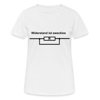 Widerstand ist zwecklos - Frauen T-Shirt atmungsaktiv - Weiß - Vorne - AI Model Female 172 dark (172cm)