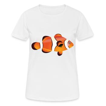Der Goldfisch - Frauen T-Shirt atmungsaktiv - Weiß - Vorne - AI Model Female 172 dark (172cm)