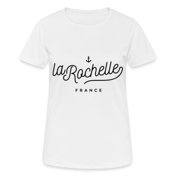 La Rochelle - France - T-shirt respirant Femme - blanc - Devant - AI Model Female 172 dark (172cm)