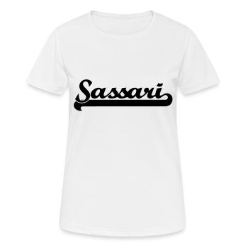 Écrit Sassari - T-shirt respirant Femme - blanc - Devant - AI Model Female 172 dark (172cm)