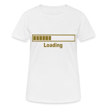 loading - Frauen T-Shirt atmungsaktiv - Weiß - Vorne - AI Model Female 172 dark (172cm)