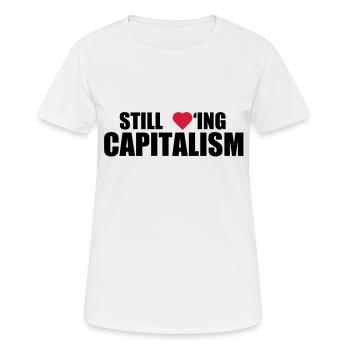 Le capitalisme encore aimer - T-shirt respirant Femme - blanc - Devant - AI Model Female 172 dark (172cm)
