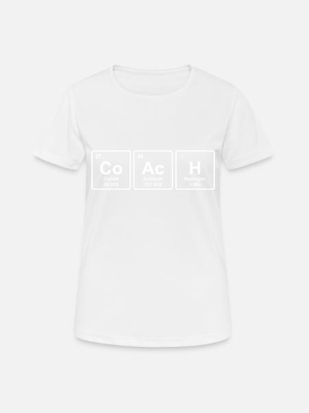 COACH Sport Trainer lustiges Geschenk Elemente - Frauen T-Shirt atmungsaktiv - Weiß