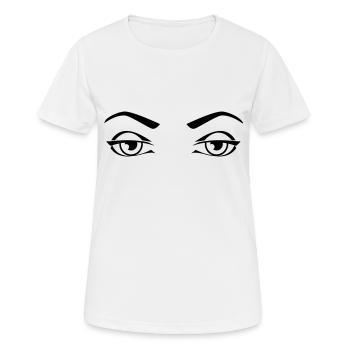 Yeux fatigués - T-shirt respirant Femme - blanc - Devant - AI Model Female 172 dark (172cm)