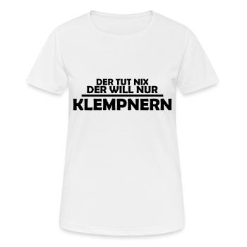 klempnern - Frauen T-Shirt atmungsaktiv - Weiß - Vorne - AI Model Female 172 dark (172cm)