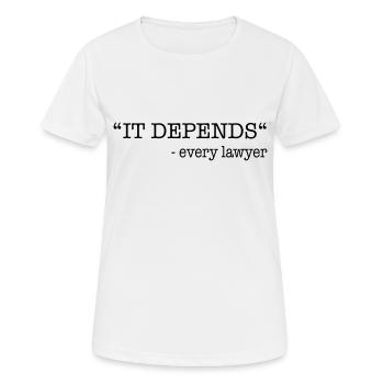 Lawyer lawyer humor - Women's Breathable T-Shirt - white - Front - AI Model Female 172 dark (172cm)