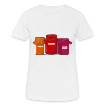 confiture - T-shirt respirant Femme - blanc - Devant - AI Model Female 172 dark (172cm)
