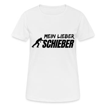 MEIN LIEBER Schieber - Frauen T-Shirt atmungsaktiv - Weiß - Vorne - AI Model Female 172 dark (172cm)