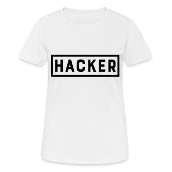 hacker - T-shirt respirant Femme - blanc - Devant - AI Model Female 172 dark (172cm)