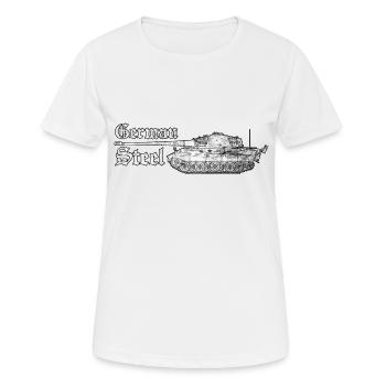 Tiger Panzer 2nd World War 1943 Panzer driver soldier - Women's Breathable T-Shirt - white - Front - AI Model Female 172 dark (172cm)