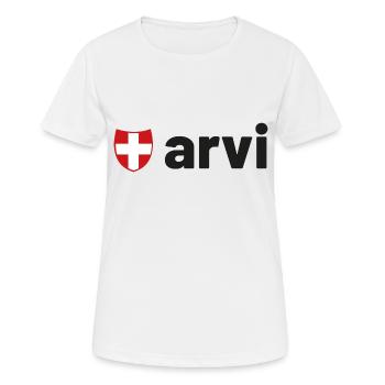 Arvi - T-shirt respirant Femme - blanc - Devant - AI Model Female 172 dark (172cm)