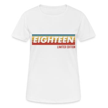 18ème anniversaire 18 ans Dix-huit cadeau rétro - T-shirt respirant Femme - blanc - Devant - AI Model Female 172 dark (172cm)