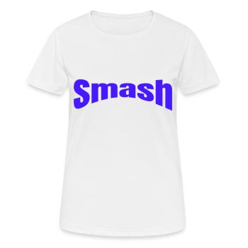 Smash - Frauen T-Shirt atmungsaktiv - Weiß - Vorne - AI Model Female 172 dark (172cm)