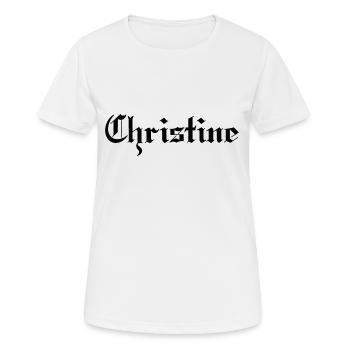 Christine - Frauen T-Shirt atmungsaktiv - Weiß - Vorne - AI Model Female 172 dark (172cm)