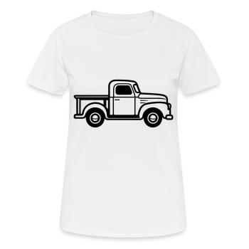 Lkw - Frauen T-Shirt atmungsaktiv - Weiß - Vorne - AI Model Female 172 dark (172cm)