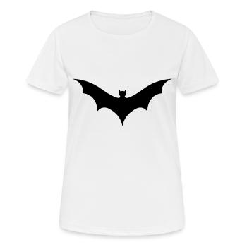 Chauve souris - T-shirt respirant Femme - blanc - Devant - AI Model Female 172 dark (172cm)