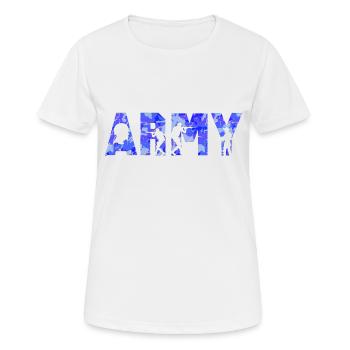 Army Military Air Force Navy Marines Amérique États-Unis - T-shirt respirant Femme - blanc - Devant - AI Model Female 172 dark (172cm)