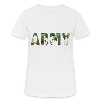 Army Military Air Force Navy Marines Amérique États-Unis - T-shirt respirant Femme - blanc - Devant - AI Model Female 172 dark (172cm)