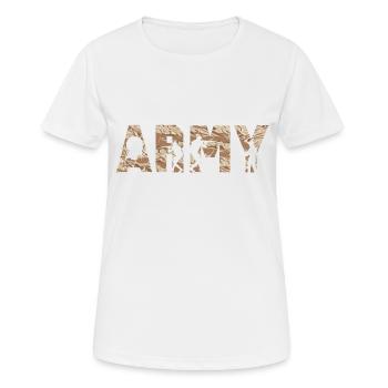 Army Military Air Force Navy Marines Amérique États-Unis - T-shirt respirant Femme - blanc - Devant - AI Model Female 172 dark (172cm)