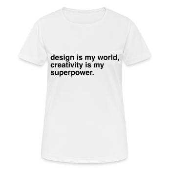 Designer Designerin Design 008 - Frauen T-Shirt atmungsaktiv - Weiß - Vorne - AI Model Female 172 dark (172cm)