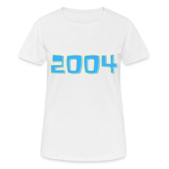 2004 in blue and yellow - Women's Breathable T-Shirt - white - Front - AI Model Female 172 dark (172cm)