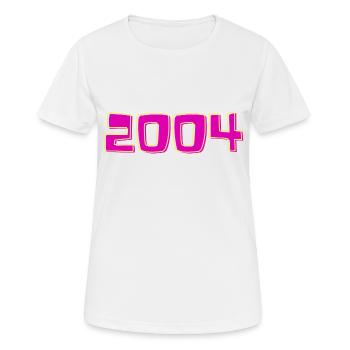 Year 2004 Pink and Yellow - Women's Breathable T-Shirt - white - Front - AI Model Female 172 dark (172cm)