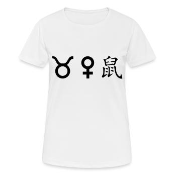 stier venus ratte - Frauen T-Shirt atmungsaktiv - Weiß - Vorne - AI Model Female 172 dark (172cm)