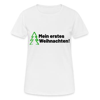 Mein erstes Weihnachten - Frauen T-Shirt atmungsaktiv - Weiß - Vorne - AI Model Female 172 dark (172cm)